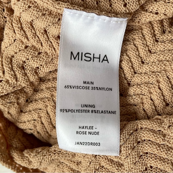 MISHA Haylee Dress Rose Nude Color Size 6 - Picture 7 of 8